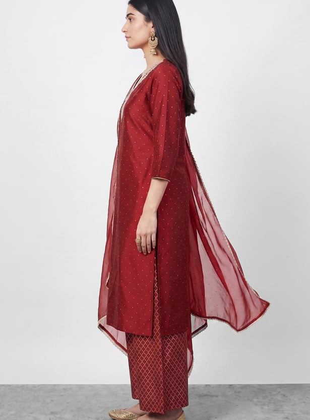 MELANGE Embroidered Kurta Set