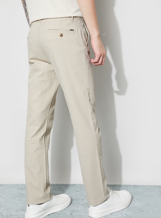 FAME FOREVER Solid Regular Fit Trousers