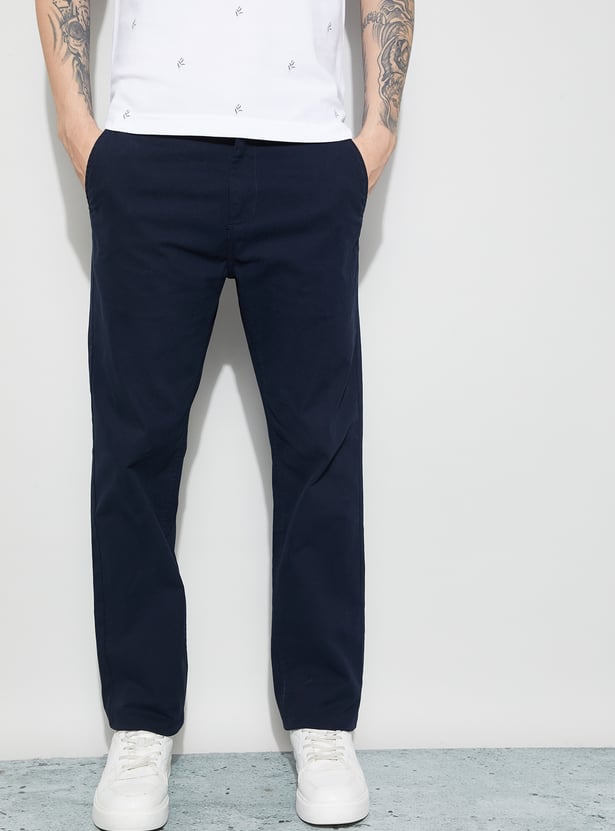 FAME FOREVER Solid Regular Fit Trousers