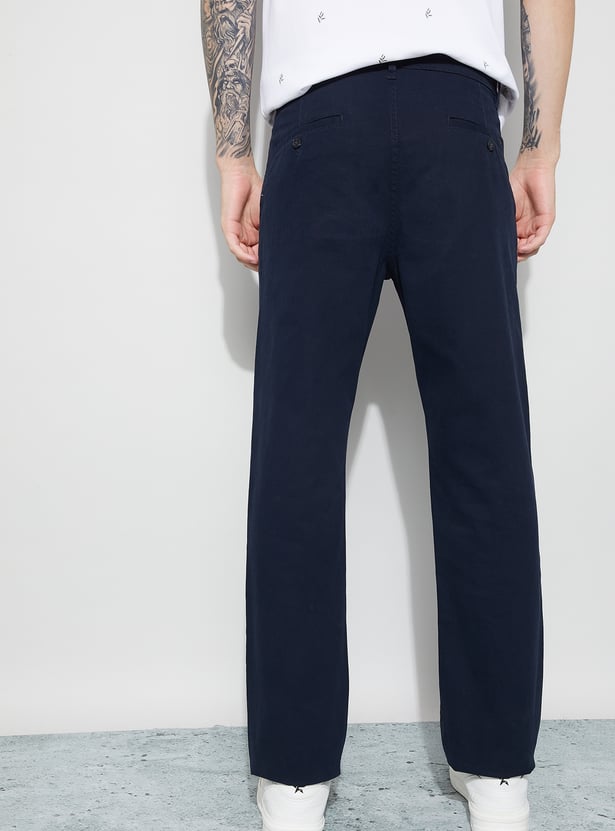 FAME FOREVER Solid Regular Fit Trousers
