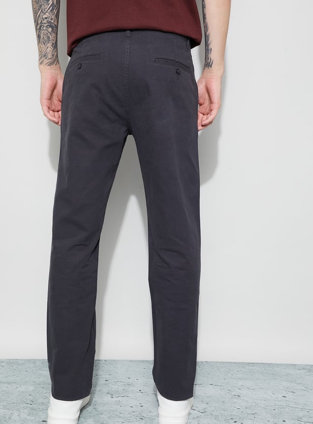 FAME FOREVER Solid Regular Fit Trousers