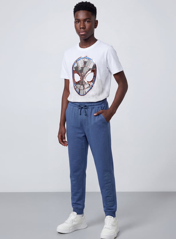 FAME FOREVER Boys Typographic Print Track Pants