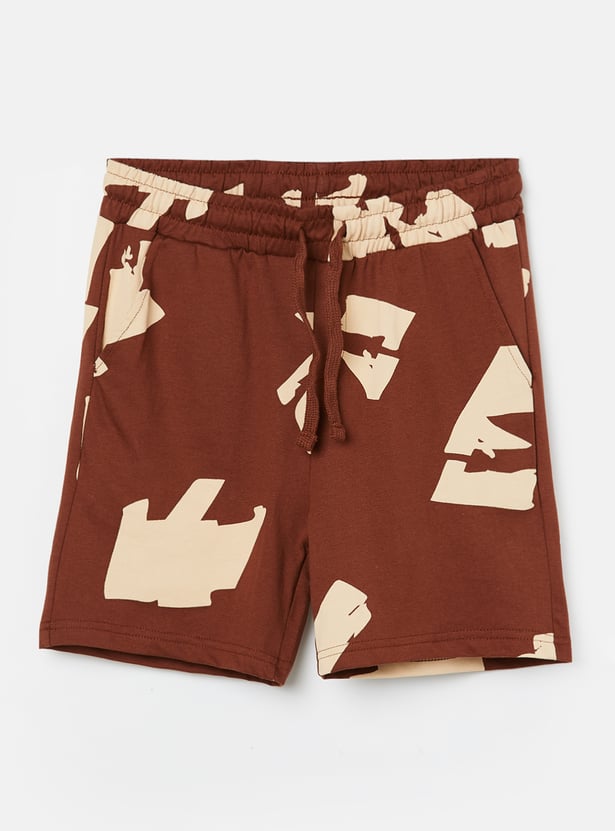 FAME FOREVER Boys Graphic Print T-shirt with Shorts