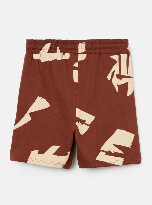 FAME FOREVER Boys Graphic Print T-shirt with Shorts