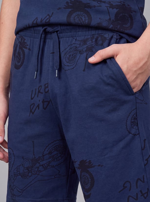 FAME FOREVER Boys Graphic Print T-shirt and Shorts