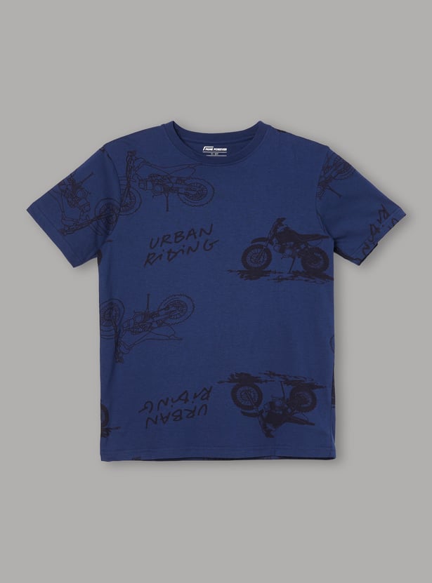 FAME FOREVER Boys Graphic Print T-shirt and Shorts
