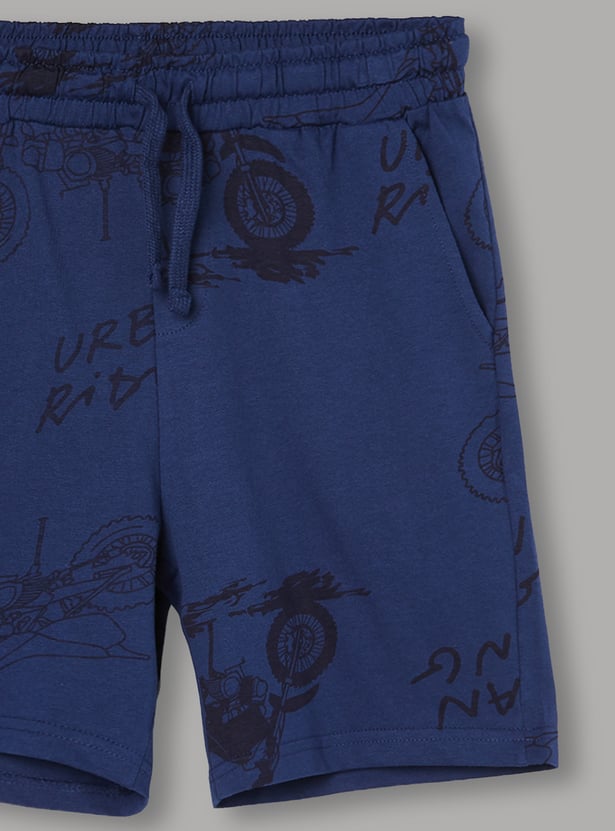 FAME FOREVER Boys Graphic Print T-shirt and Shorts