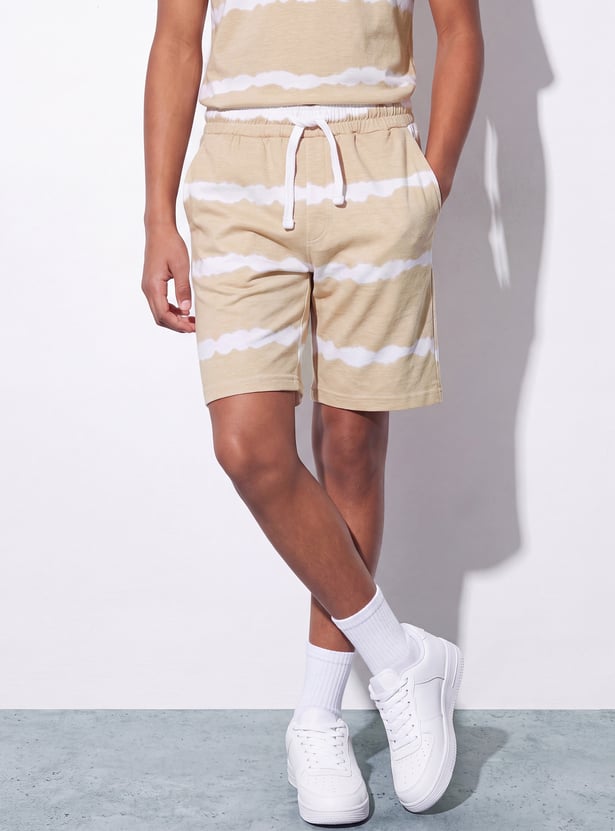 FAME FOREVER Boys Tie & Dye T-shirt with Shorts