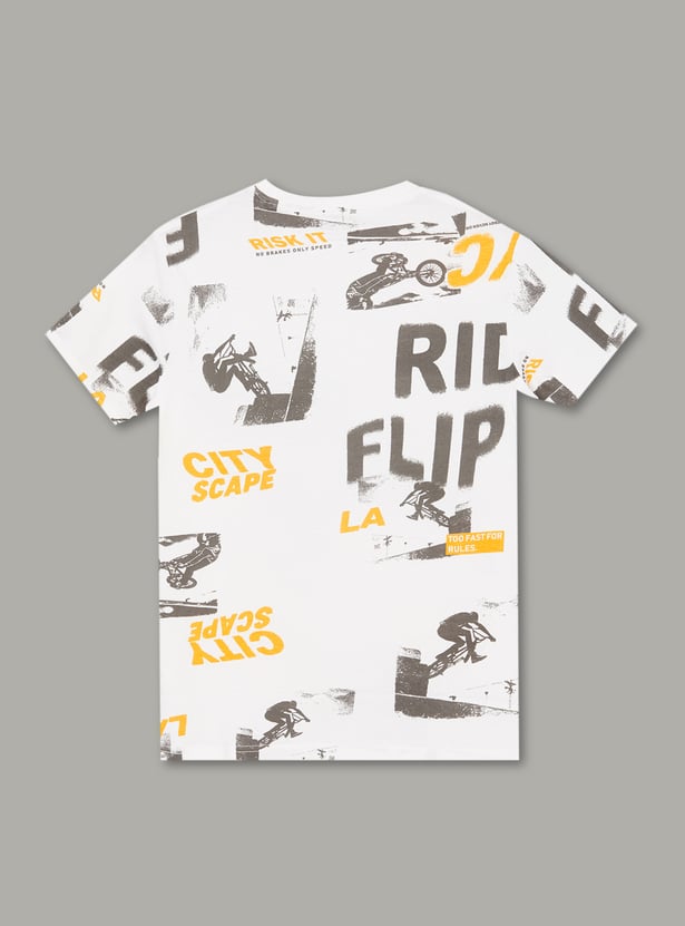 FAME FOREVER Boys Graphic Print T-shirt and Shorts