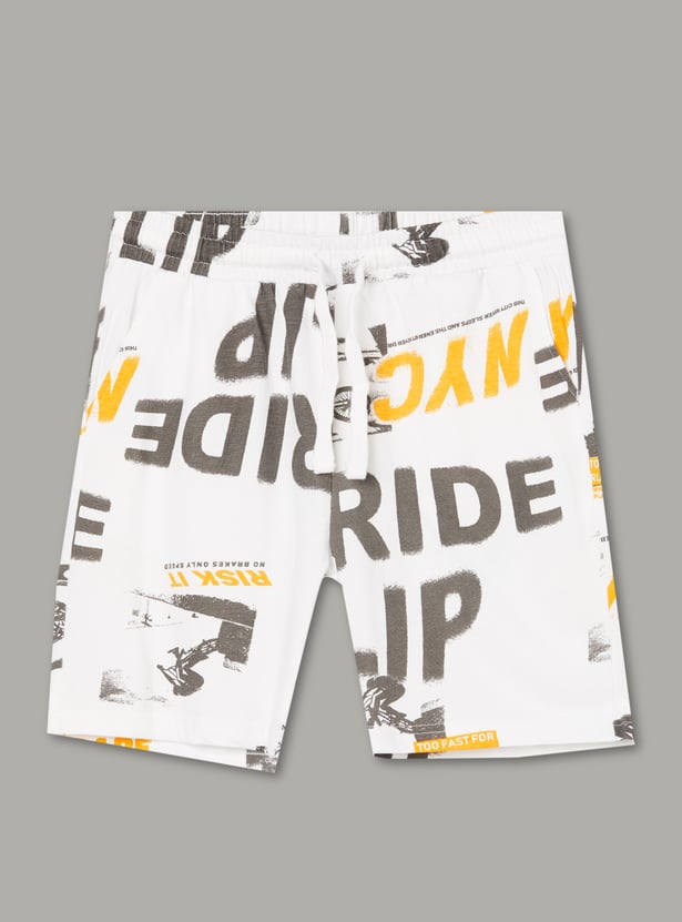 FAME FOREVER Boys Graphic Print T-shirt and Shorts
