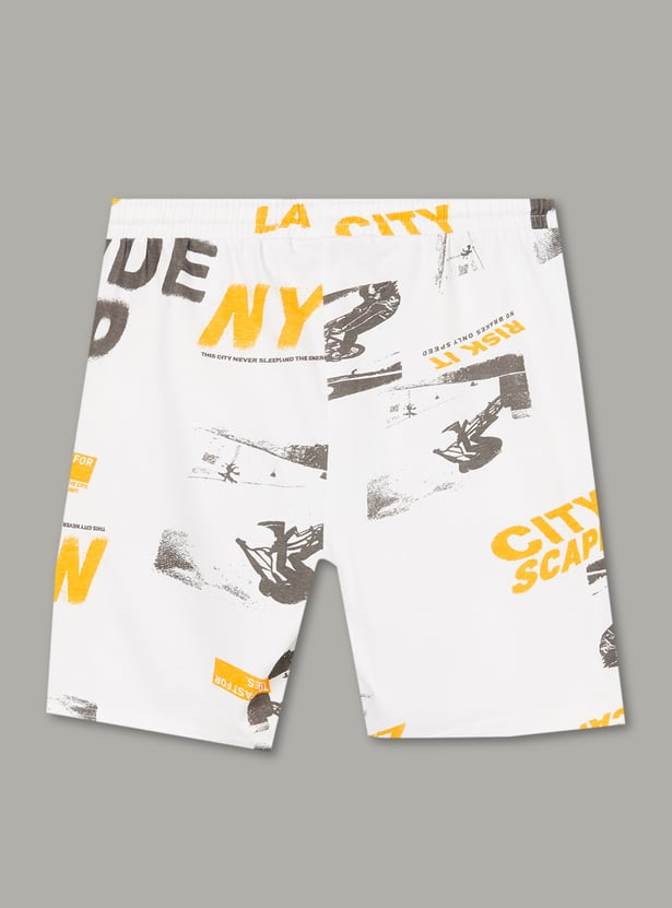 FAME FOREVER Boys Graphic Print T-shirt and Shorts