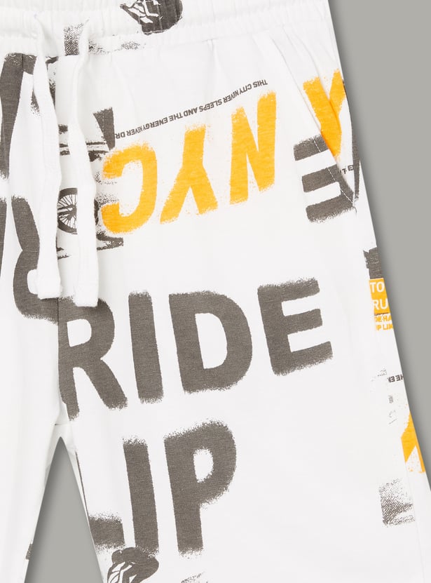 FAME FOREVER Boys Graphic Print T-shirt and Shorts