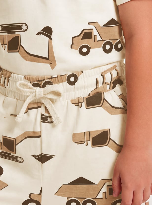 FAME FOREVER Boys Graphic Print T-shirt with Shorts