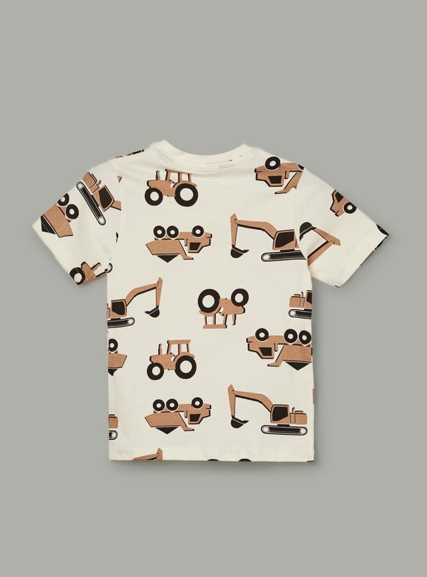 FAME FOREVER Boys Graphic Print T-shirt with Shorts
