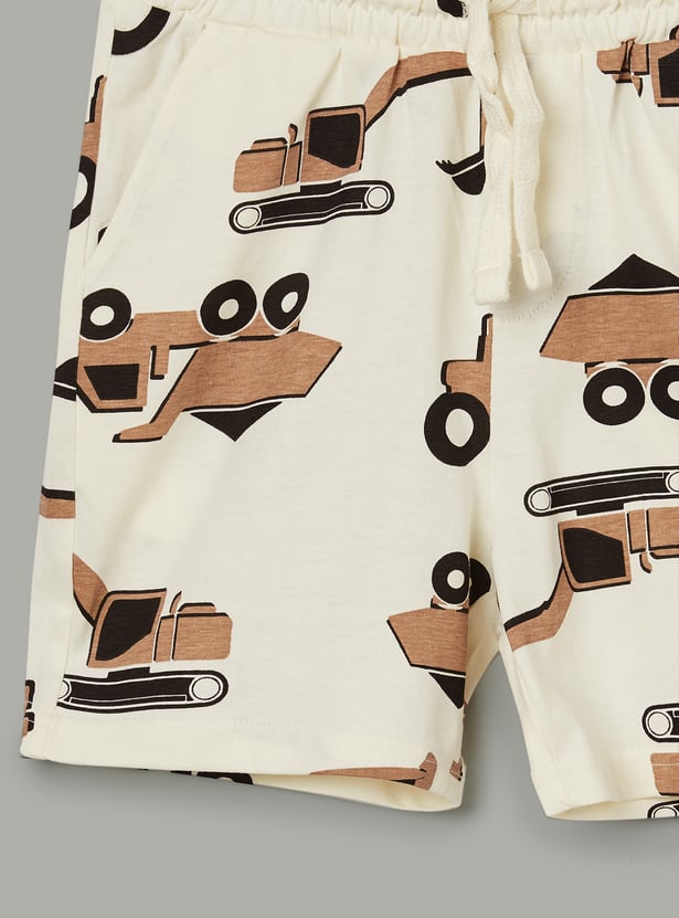 FAME FOREVER Boys Graphic Print T-shirt with Shorts