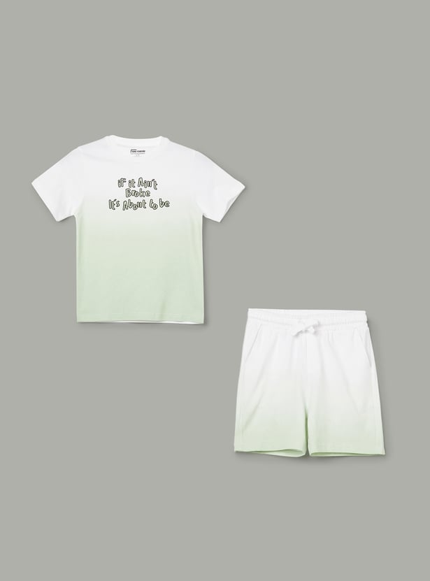 FAME FOREVER Boys Ombre Shorts Set
