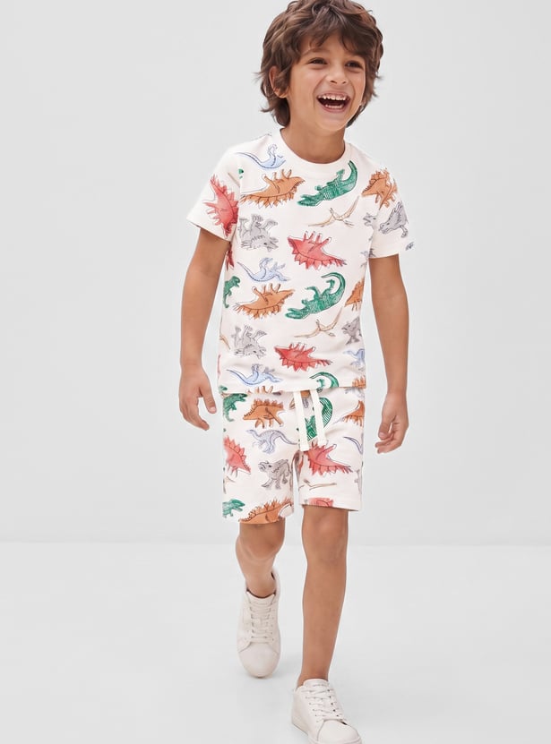 FAME FOREVER Boys Printed Shorts Set