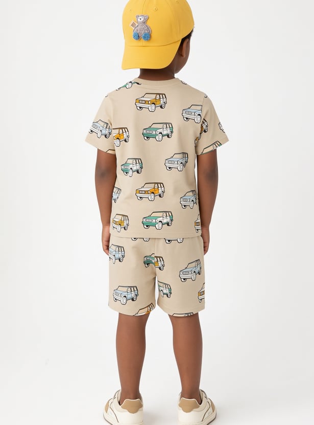 FAME FOREVER Boys Graphic Print T-shirt and Shorts