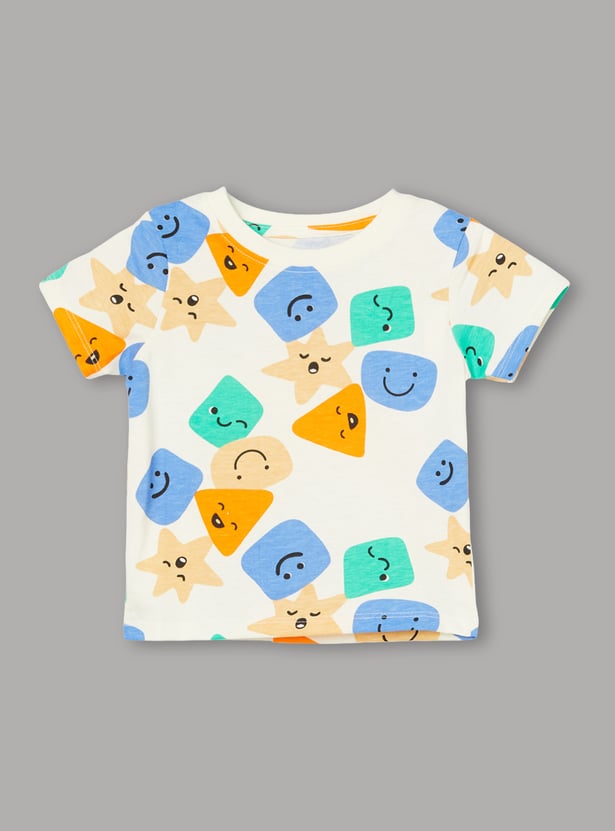 FAME FOREVER Boys Graphic Print T-shirt with Shorts