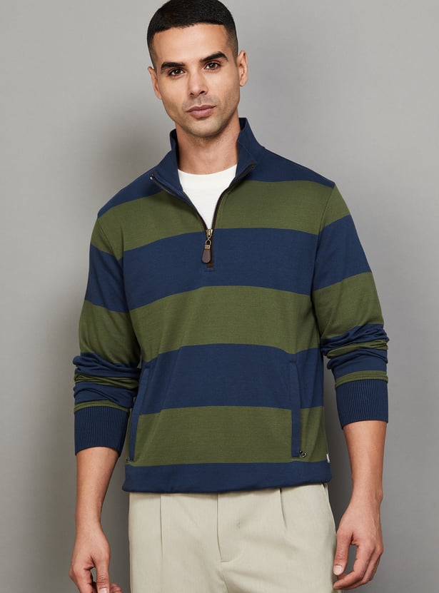 FAHRENHEIT Striped Sweatshirt