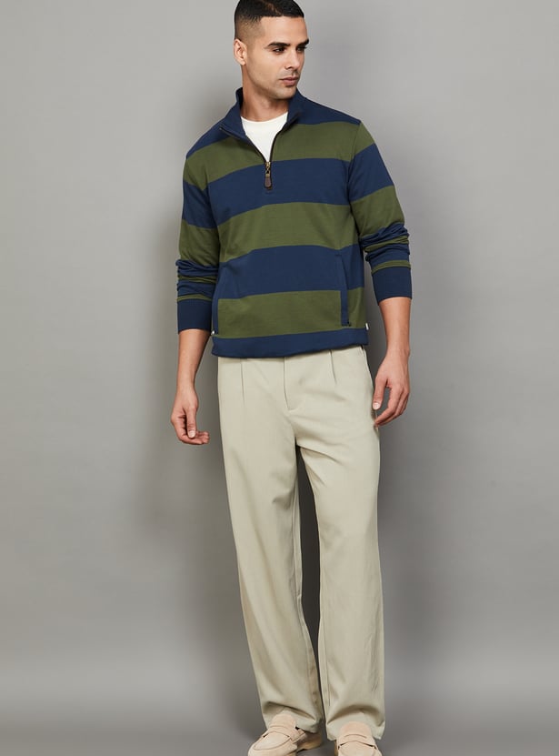 FAHRENHEIT Striped Sweatshirt
