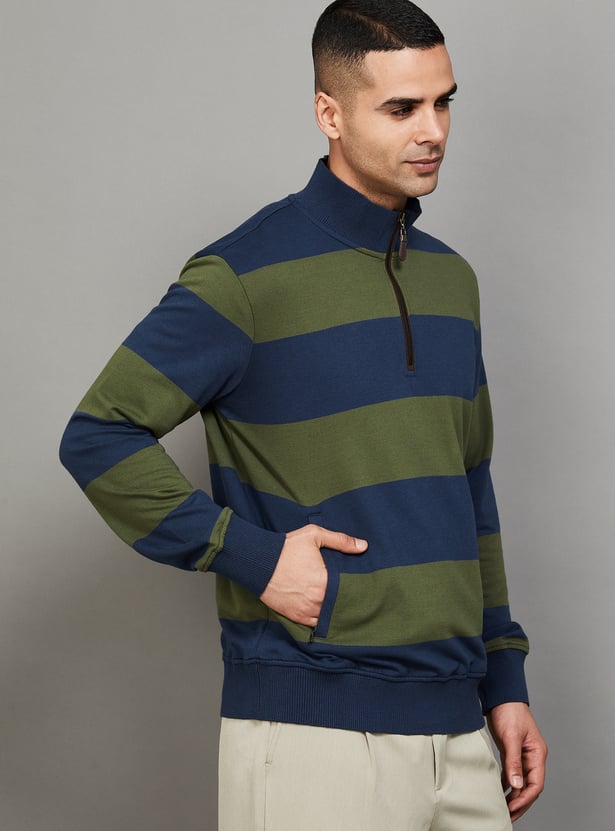 FAHRENHEIT Striped Sweatshirt