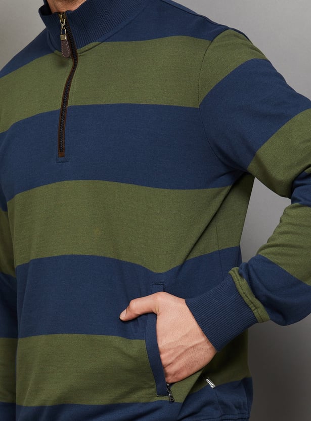 FAHRENHEIT Striped Sweatshirt