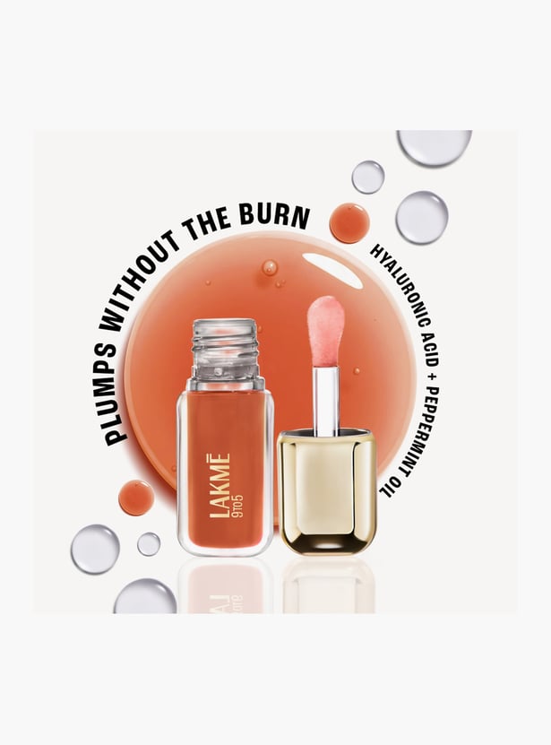 LAKME HyaGloss Powerplump Lip Oil - Vacation Nude - 4.2ml