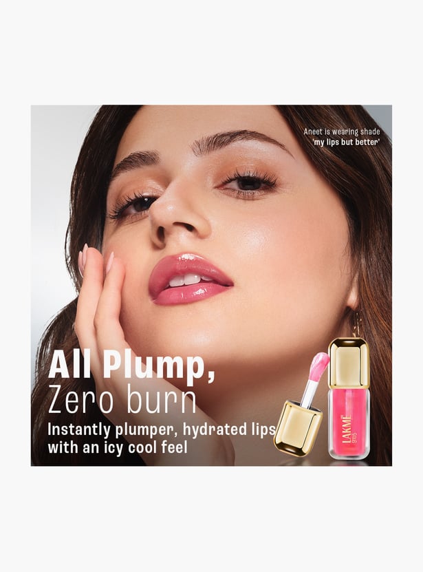LAKME HyaGloss Powerplump Lip Oil - Vacation Nude - 4.2ml