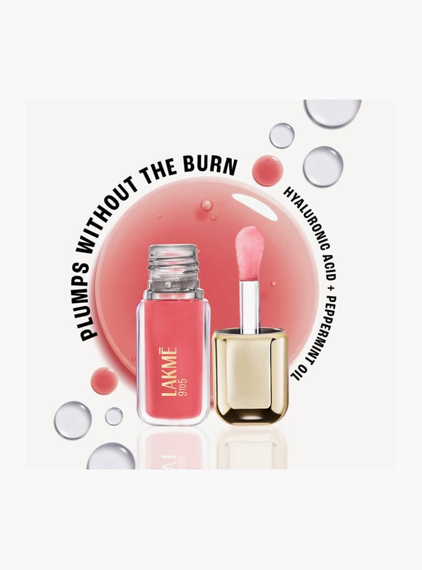 LAKME 9to5 HyaGloss Powerplump Lip Oil - Powersuit Pink - 4.2ml