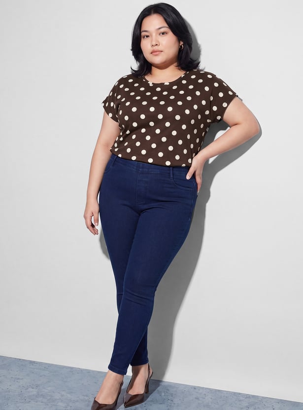 NEXUS Polka Dot Design Casual Top