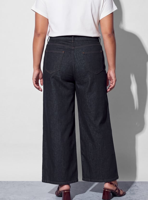 NEXUS Solid Wide-Leg Jeans