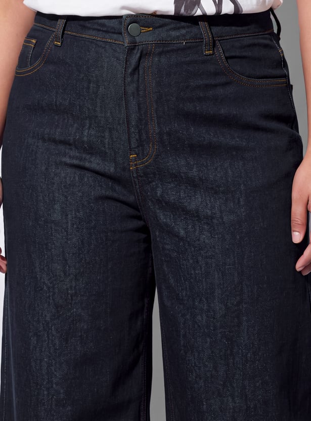 NEXUS Solid Wide-Leg Jeans