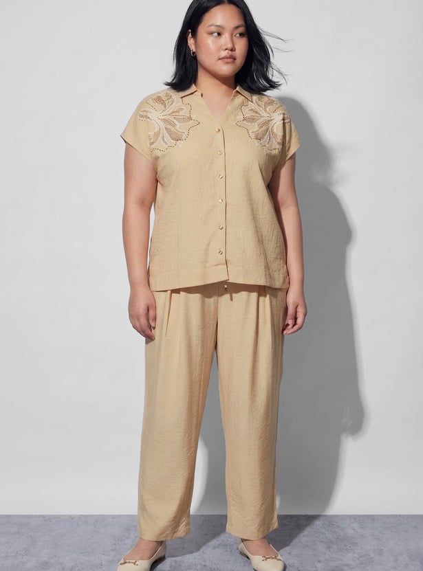 NEXUS Pleated Mid-Rise Trousers