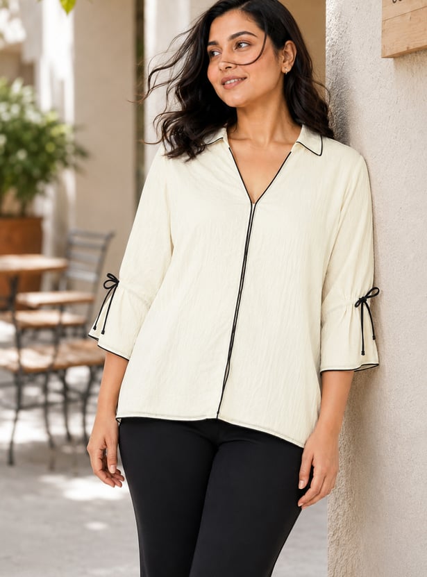 NEXUS Textured Shirt Style Top
