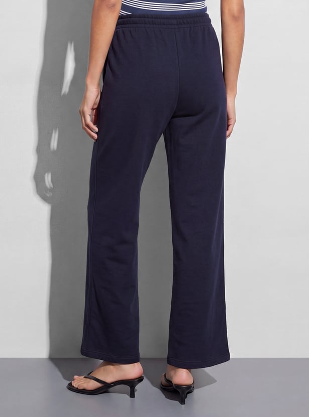 GINGER Solid Knit Pintuck Pants