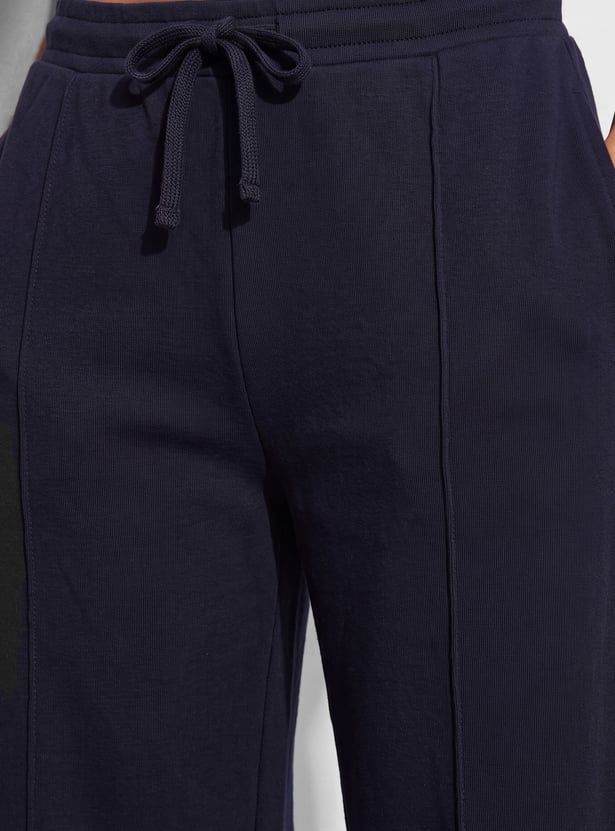 GINGER Solid Knit Pintuck Pants
