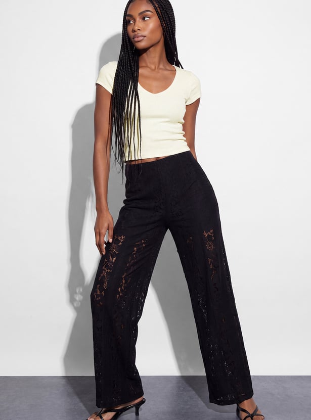 GINGER Knitted Crop T-shirt