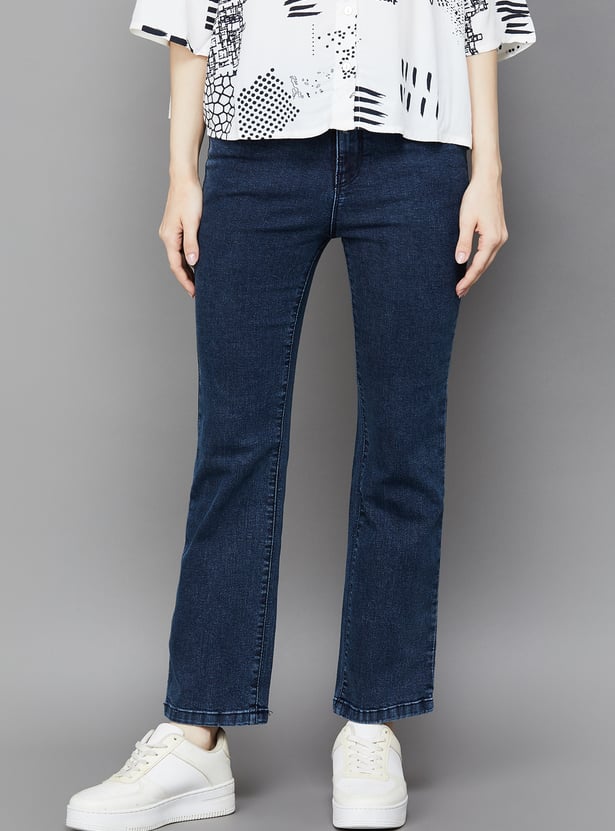 KRAUS Solid Flared Jeans