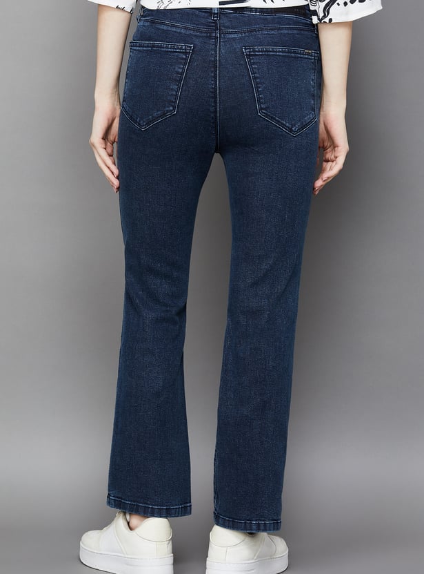 KRAUS Solid Flared Jeans