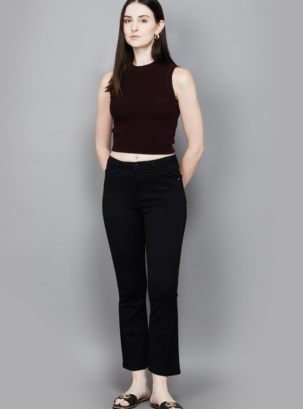 KRAUS Solid Flared Jeans