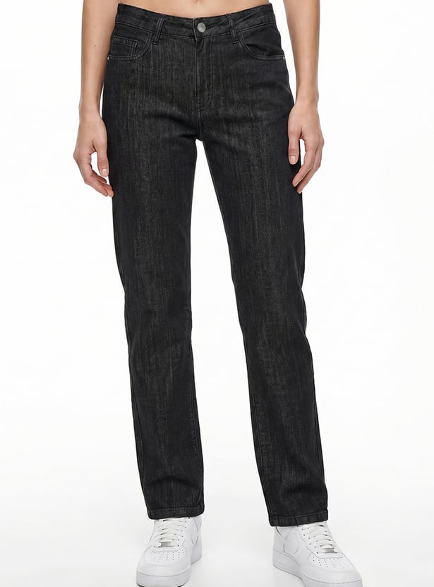 KRAUS Solid Straight Fit Jeans
