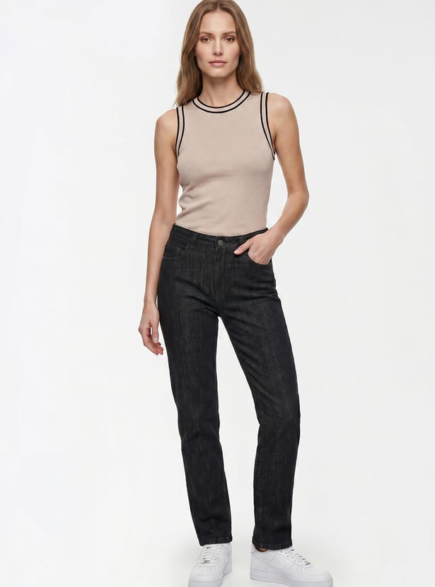 KRAUS Solid Straight Fit Jeans