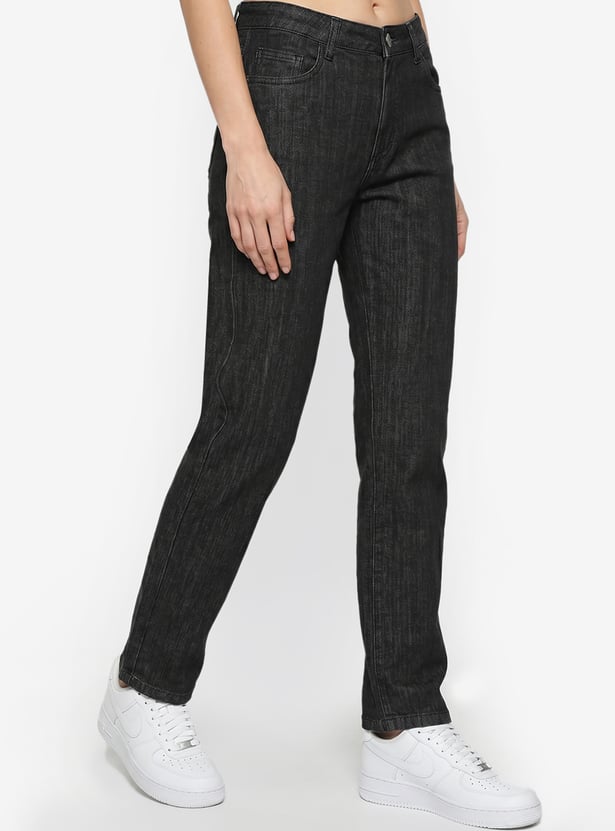 KRAUS Solid Straight Fit Jeans