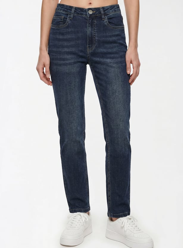 KRAUS Washed Straight Fit Jeans