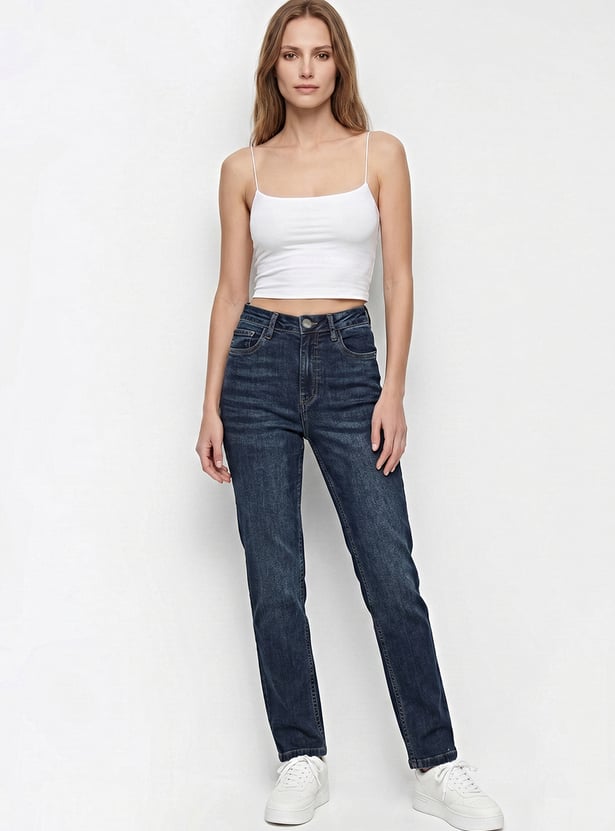 KRAUS Washed Straight Fit Jeans