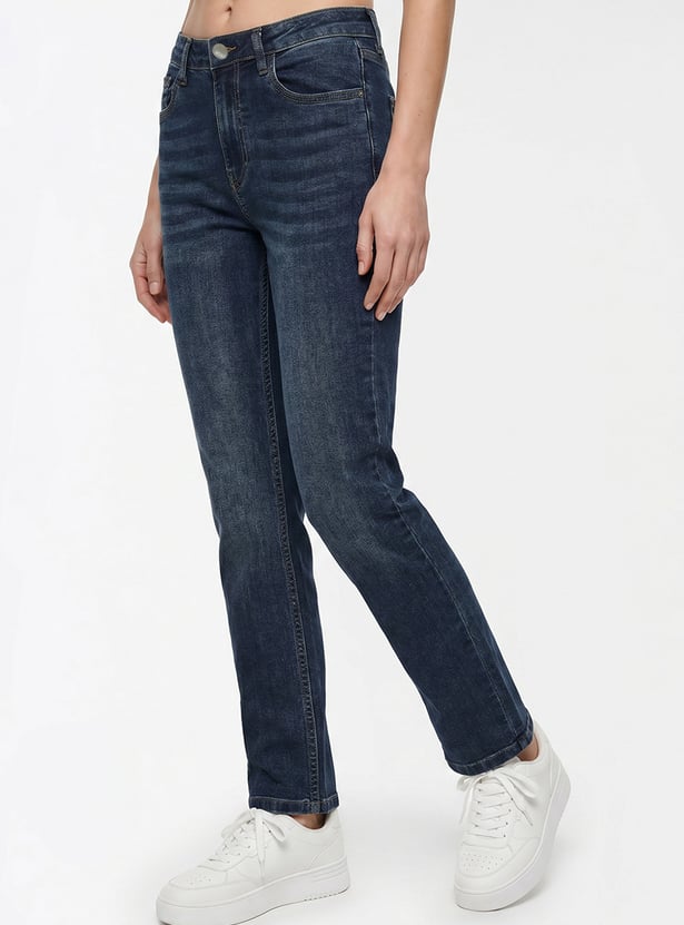 KRAUS Washed Straight Fit Jeans