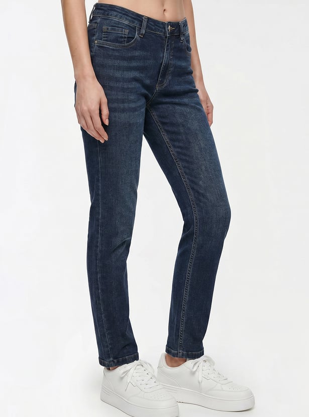 KRAUS Washed Straight Fit Jeans