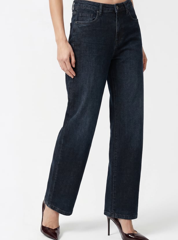 KRAUS Solid Straight Fit Jeans