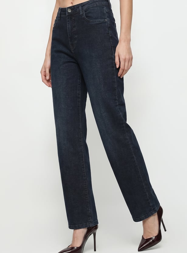 KRAUS Solid Straight Fit Jeans